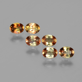 캐럿 천연 다색 홍주석 보석, 타원형 컷, VS