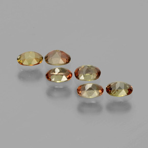 캐럿 천연 다색 홍주석 보석, 타원형 컷, VS