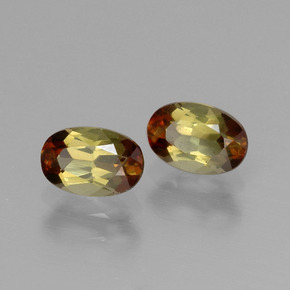캐럿 천연 멀티컬러 안달루사이트 보석, 타원형 컷, 6×4 mm, VVS-VS