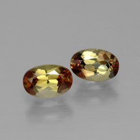 캐럿 천연 멀티컬러 안달루사이트 보석, 타원형 컷, 6.1×4.1 mm, VVS-VS