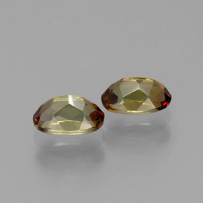 캐럿 천연 멀티컬러 안달루사이트 보석, 타원형 컷, 6.1×4.1 mm, VVS-VS