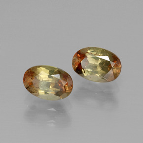 캐럿 천연 다색 홍주석 보석, 타원형 컷, VS