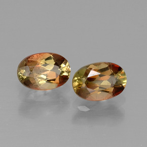 캐럿 천연 멀티컬러 안달루사이트 보석, 타원형 컷, VS