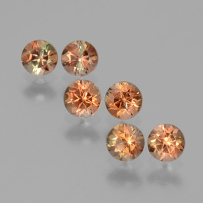 1.17캐럿 천연 다색 홍주석 보석, 라운드 컷, VS