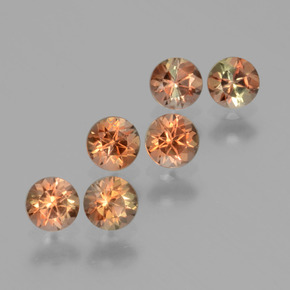 1.17캐럿 천연 다색 홍주석 보석, 라운드 컷, VS