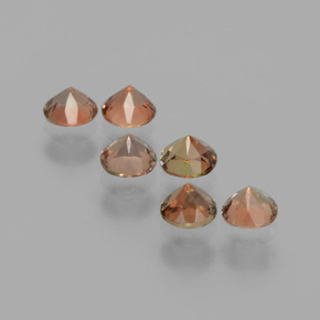 1.17캐럿 천연 다색 홍주석 보석, 라운드 컷, VS