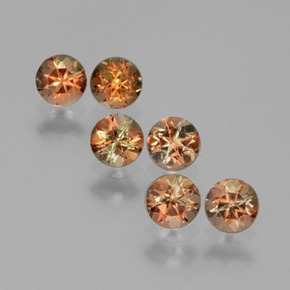 1.16캐럿 천연 멀티컬러 안달루사이트 보석, 라운드 컷, 3.58 mm, VS