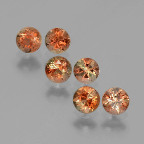 1.17캐럿 천연 멀티컬러 안달루사이트 보석, 라운드 컷, 3.58 mm, VS