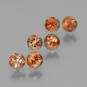 1.17캐럿 천연 멀티컬러 안달루사이트 보석, 라운드 컷, 3.58 mm, VS