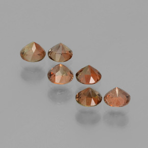 1.17캐럿 천연 멀티컬러 안달루사이트 보석, 라운드 컷, 3.58 mm, VS