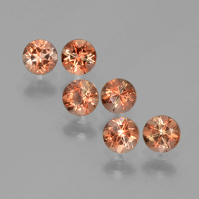 캐럿 천연 멀티컬러 안달루사이트 보석, 라운드 컷, 3.53 mm, VS