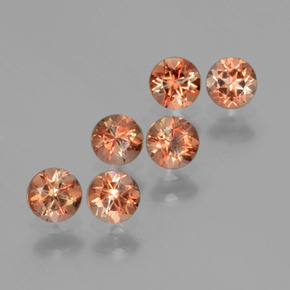 캐럿 천연 멀티컬러 안달루사이트 보석, 라운드 컷, 3.53 mm, VS