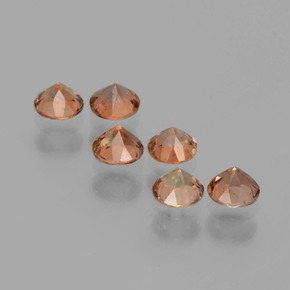캐럿 천연 멀티컬러 안달루사이트 보석, 라운드 컷, 3.53 mm, VS