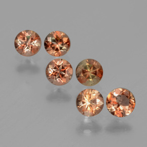 1.20캐럿 천연 멀티컬러 안달루사이트 보석, 라운드 컷, 3.68 mm, VS