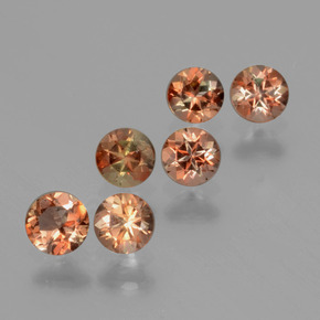 1.20캐럿 천연 멀티컬러 안달루사이트 보석, 라운드 컷, 3.68 mm, VS