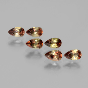 캐럿 천연 멀티컬러 안달루사이트 보석, 배 모양, 5×3.1 mm, VS
