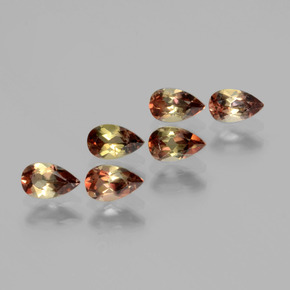 캐럿 천연 멀티컬러 안달루사이트 보석, 배 모양, 5×3.1 mm, VS