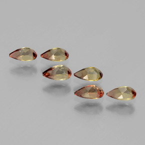 캐럿 천연 멀티컬러 안달루사이트 보석, 배 모양, 5×3.1 mm, VS