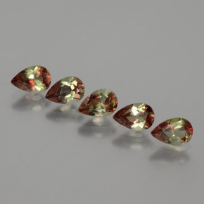 2.16캐럿 천연 멀티컬러 안달루사이트 보석, 배 모양, 6×4 mm, VS