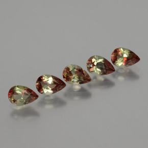 2.16캐럿 천연 멀티컬러 안달루사이트 보석, 배 모양, 6×4 mm, VS