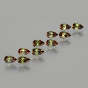 캐럿 천연 다색 홍주석 보석, 배 모양, VS