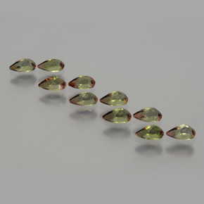 캐럿 천연 다색 홍주석 보석, 배 모양, VS