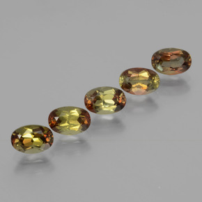 캐럿 천연 다색 홍주석 보석, 타원형 컷, VS