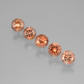 1.55캐럿 천연 다색 홍주석 보석, 라운드 컷, VS