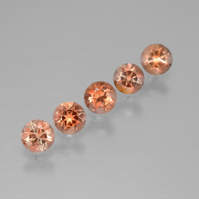 1.55캐럿 천연 다색 홍주석 보석, 라운드 컷, VS