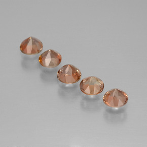 1.55캐럿 천연 다색 홍주석 보석, 라운드 컷, VS