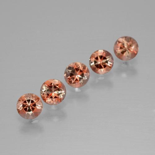 1.38캐럿 천연 멀티컬러 안달루사이트 보석, 라운드 컷, 4.07 mm, VS