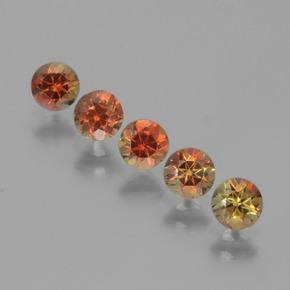 1.47캐럿 천연 다색 홍주석 보석, 라운드 컷, VS