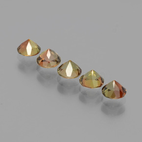 1.47캐럿 천연 다색 홍주석 보석, 라운드 컷, VS