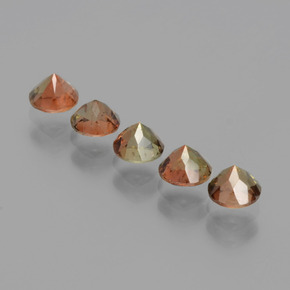 1.60캐럿 천연 멀티컬러 안달루사이트 보석, 라운드 컷, 4.13 mm, VS