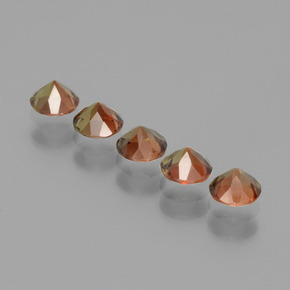 1.37캐럿 천연 다색 홍주석 보석, 라운드 컷, VS