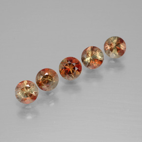 1.43캐럿 천연 멀티컬러 안달루사이트 보석, 라운드 컷, 4.08 mm, VS