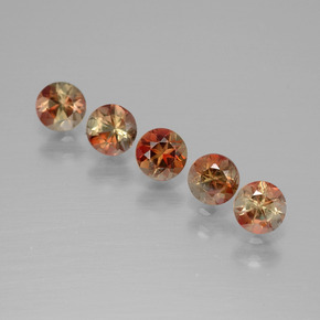 1.43캐럿 천연 멀티컬러 안달루사이트 보석, 라운드 컷, 4.08 mm, VS
