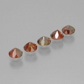 1.43캐럿 천연 멀티컬러 안달루사이트 보석, 라운드 컷, 4.08 mm, VS