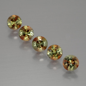 캐럿 천연 멀티컬러 안달루사이트 보석, 라운드 컷, 4.10 mm, VS