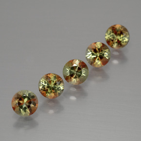 캐럿 천연 멀티컬러 안달루사이트 보석, 라운드 컷, 4.10 mm, VS