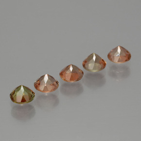 1.49캐럿 천연 멀티컬러 안달루사이트 보석, 라운드 컷, 4.08 mm, VS