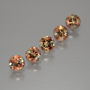 캐럿 천연 오렌지빛 브라운 홍주석 보석, 라운드 컷, VS