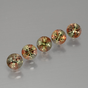 캐럿 천연 멀티컬러 안달루사이트 보석, 라운드 컷, 4.10 mm, VS