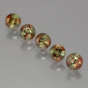 캐럿 천연 다색 홍주석 보석, 라운드 컷, VVS-VS