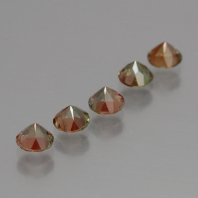 캐럿 천연 다색 홍주석 보석, 라운드 컷, VVS-VS