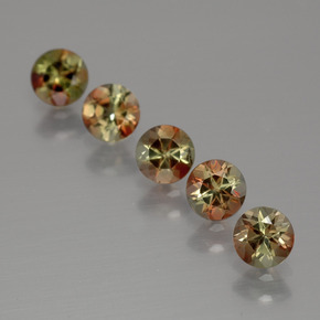 1.47캐럿 천연 멀티컬러 안달루사이트 보석, 라운드 컷, 4.13 mm, VS