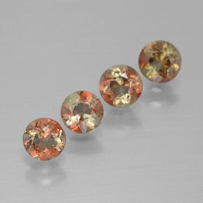 1.16캐럿 천연 다색 홍주석 보석, 라운드 컷, VS