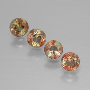 1.16캐럿 천연 다색 홍주석 보석, 라운드 컷, VS