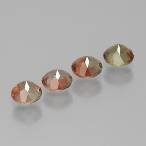 1.16캐럿 천연 다색 홍주석 보석, 라운드 컷, VS