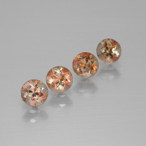 캐럿 천연 다색 홍주석 보석, 라운드 컷, VS